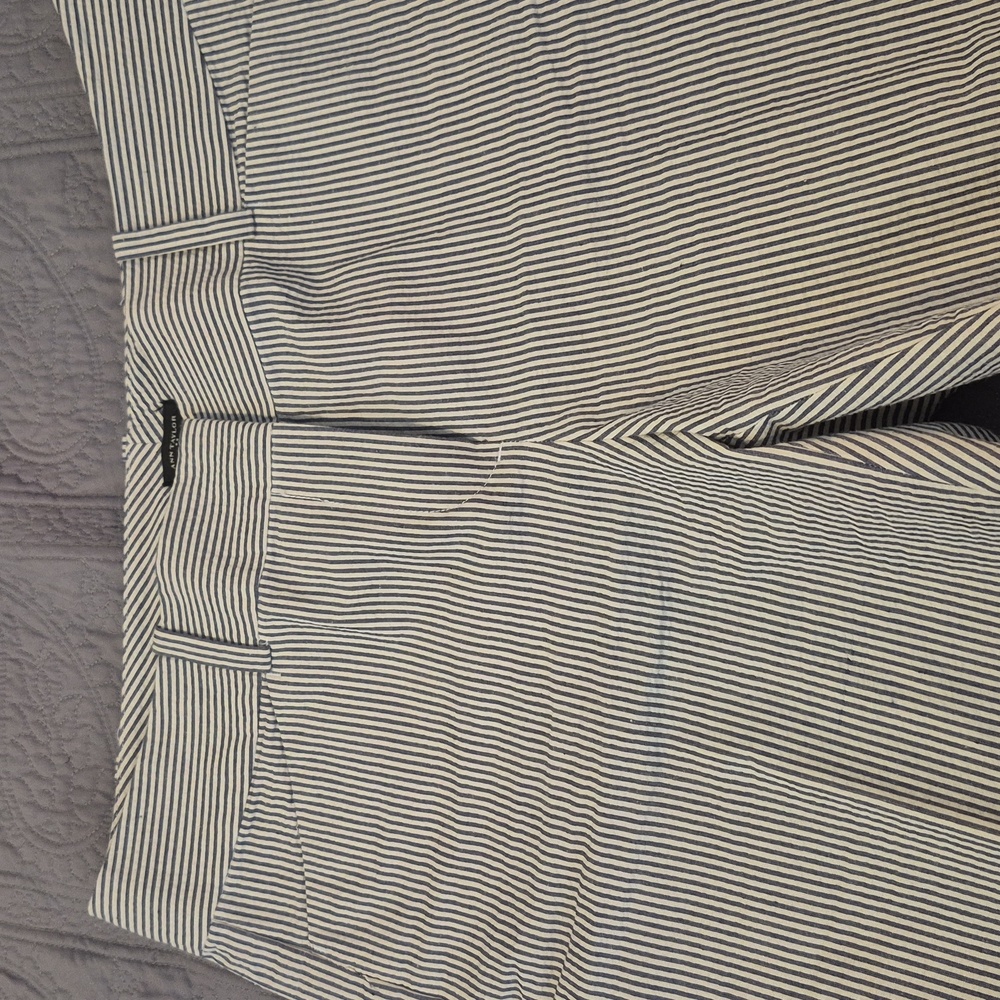 Ann Taylor Navy and White Striped Shorts - Picture 3 of 4